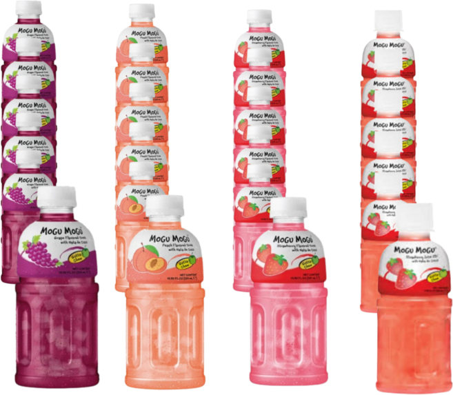 모구모구 4종(포도+복숭아+리치+딸기) 320ml 24개