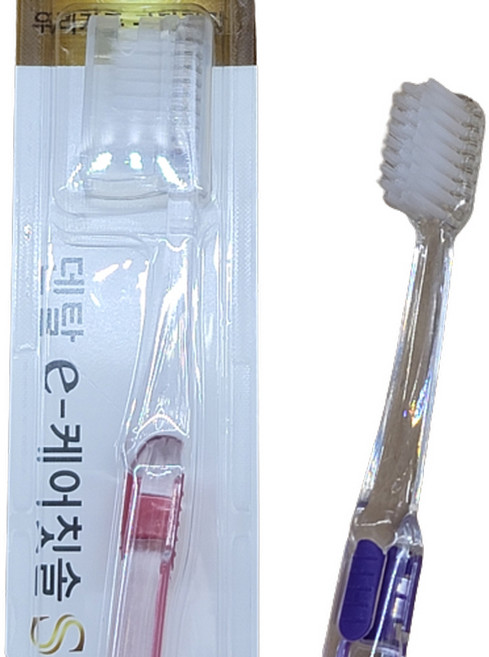 덴탈e케어칫솔 교정V컷 치과납품용 일반모M 미세모S R(가운데나옴) 헤드크기 모강도 택일, 1개