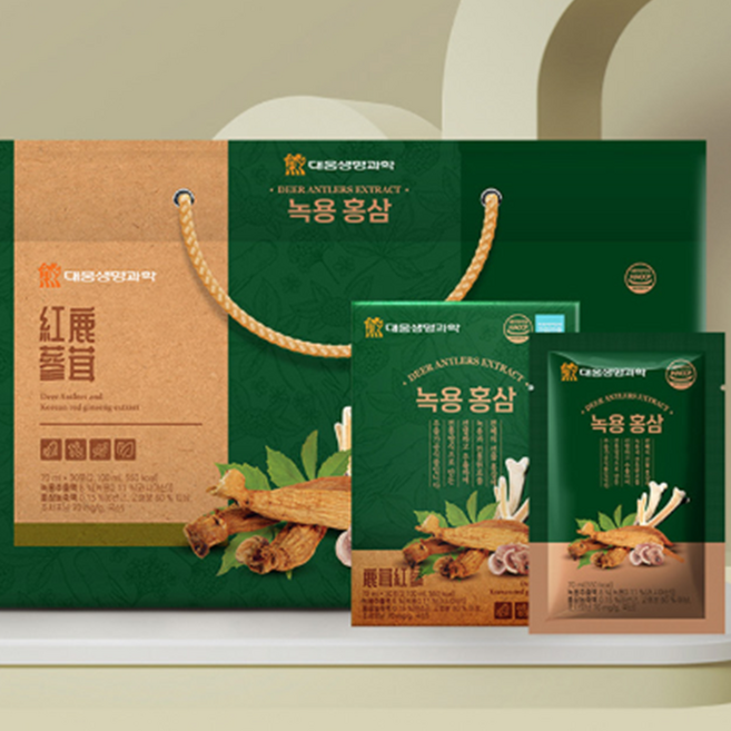 녹용홍삼 70ml x 30포 1박스 부모님 단체 선물