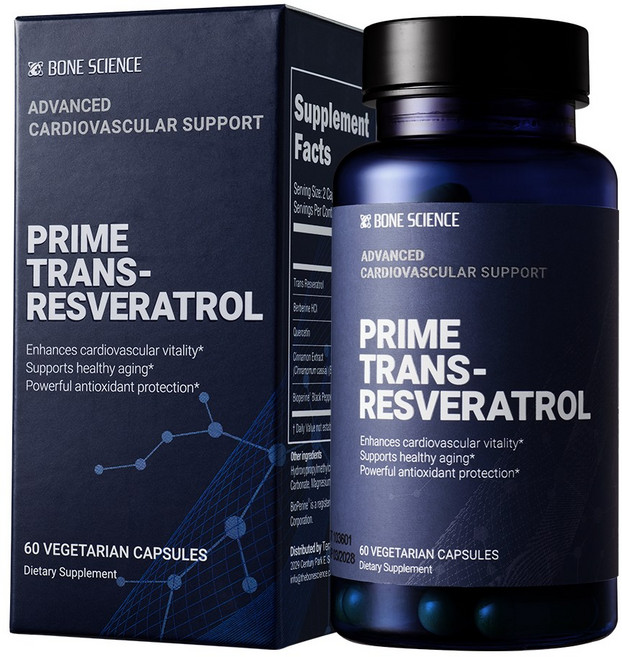 본사이언스 프라임 트랜스 레스베라트롤 1250mg 60캡슐, 1개, 60정