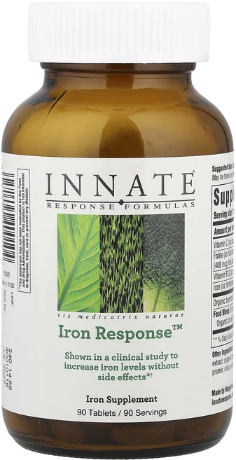 단백질 비타민 철분 마그내슘 칼슘 Innate Response Formulas Iron Response™ 90정 고루고루섭취해주세요, InnateResponseFormulasIronResp, 1개 - 쿠팡