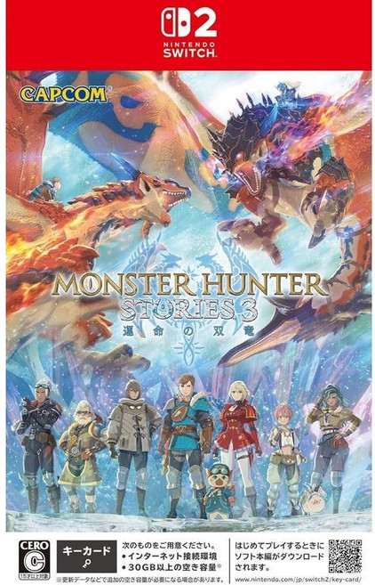 CAPCOM 魔物獵人物語3 命運雙龍 國際中文版 鑰匙卡 適用於 Nintendo Switch, 單一商品