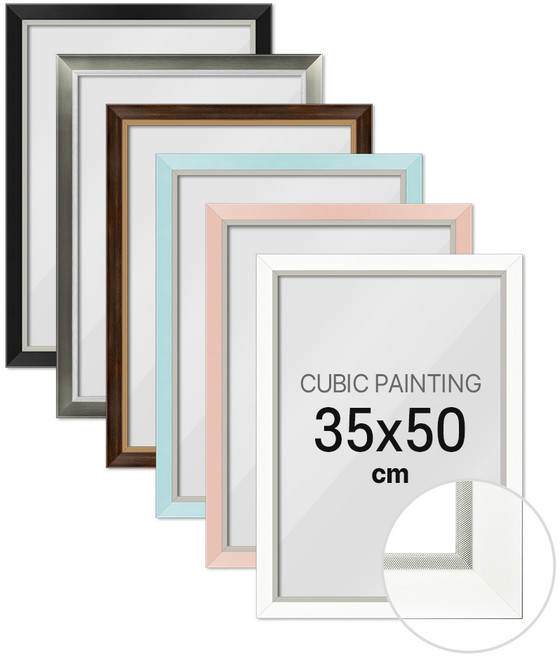 하비스 보석십자수 액자 프레임 모던 35x50cm, 모던 블랙, 1개