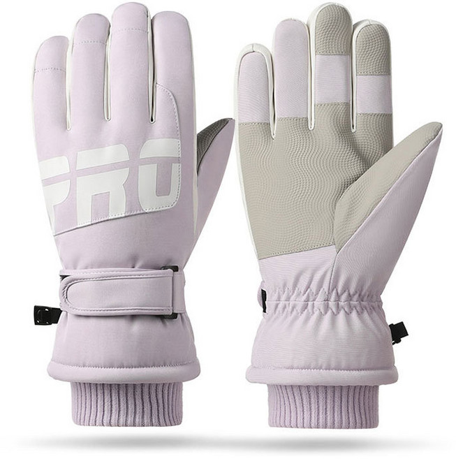ANBER 스마트터치 스키 남여공용 방한장갑, 연보라, 1개