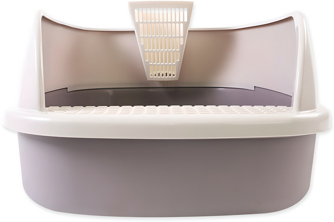 캣아이디어 고양이 평판 화장실, 브라운, 1개