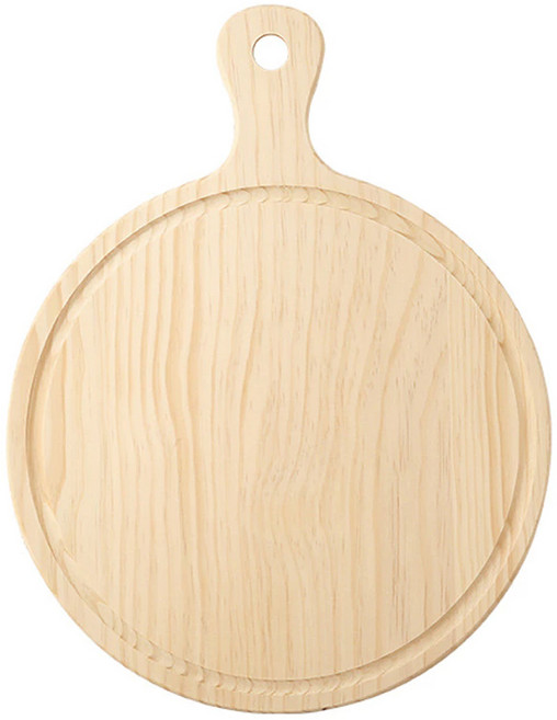 松木披薩盤 原木蛋糕麵包擺飾圓盤, 1個, 8吋