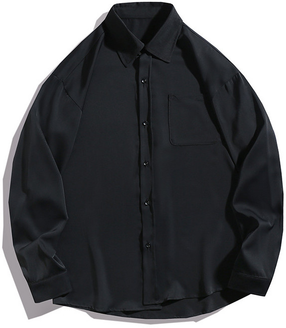 【垂感免燙】情侶襯衫 日系襯衫 寬鬆襯衫 長袖襯衫 男裝襯衫 女款襯衫 純色簡約 春季新品 通勤休閒百搭