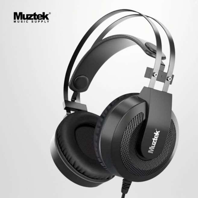 뮤즈텍 헤드폰 PSH-599 일렉 베이스 기타 앰프 연결 헤드셋, 블랙, PSH599