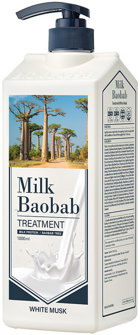 밀크바오밥 헤어트리트먼트 화이트머스크향, 1L, 1개