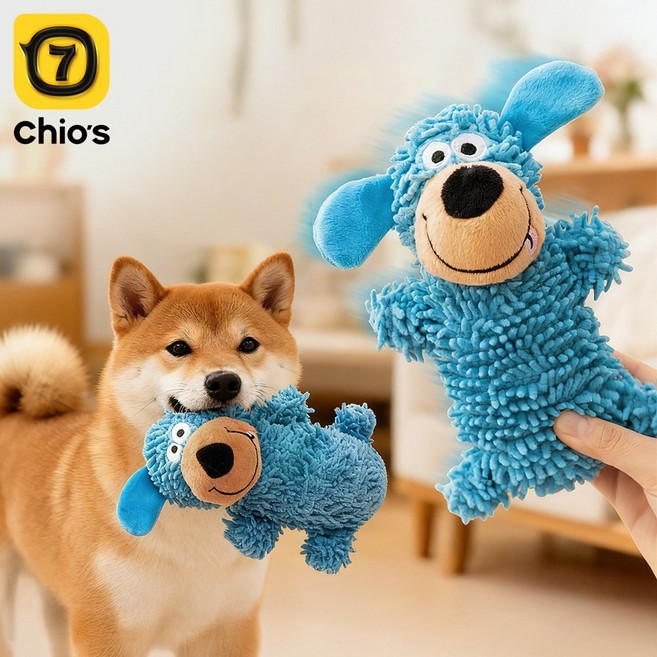 강아지 장난감 발성 토이 도그, 1개, 푸른 색