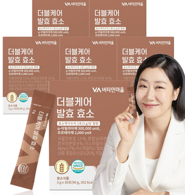 비타민마을 더블케어 발효 효소 30p, 90g, 6개