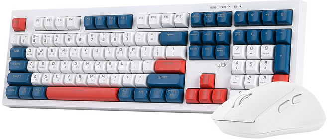 지클릭커 오피스프로 WMK50 사일런스 M 무소음 무선 블루투스 108 키보드 마우스 세트, 일반형, 건담RC1, WMK50 108키