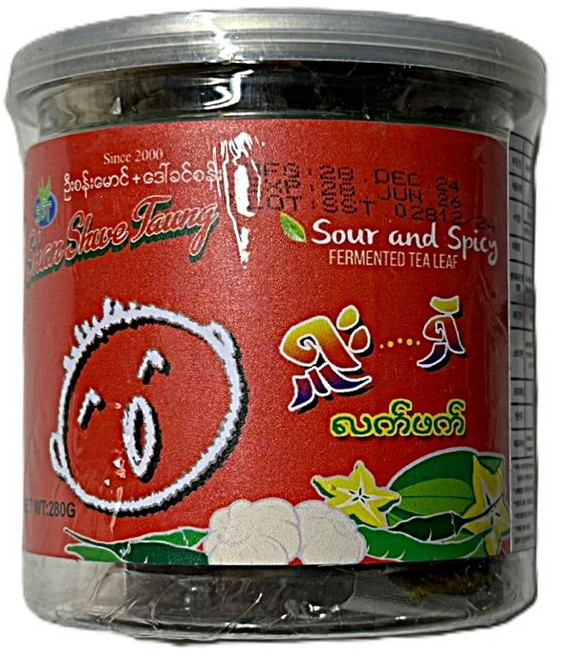 미얀마 사우어스파이시 발효찻잎 sour and spicy fermented tea leaf, 1개, 1개입, 280g