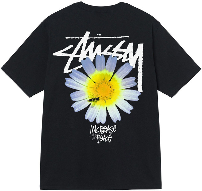 스투시 ITP 플라워 티셔츠 블랙 1904894, 블랙(Black)