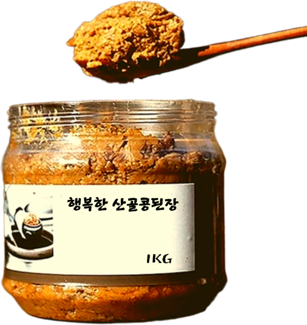 행복산골콩된장 국내산 콩으로 담근 전통 재래식 시골 집 된장, 1kg, 3개