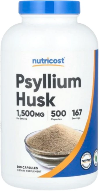 Nutricost Psyllium Husk 뉴트리코스트 실리움 허스크 500정, 1개 - 쿠팡