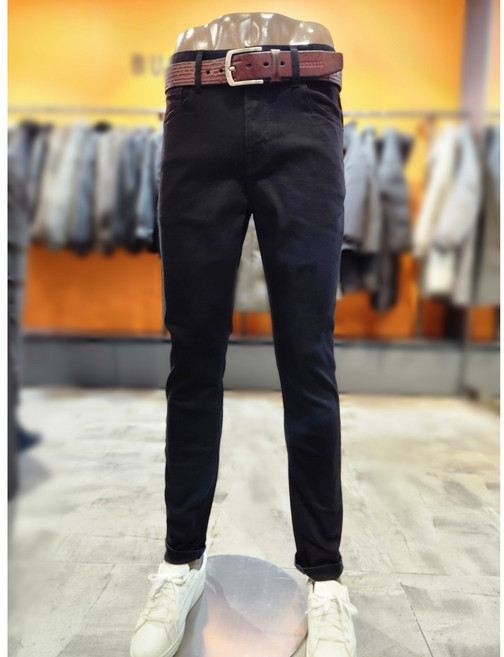 동아쇼핑 버커루 마지막 한정특가~남성 사방스판 슬림일자 블랙데님팬츠(B225Z0175P)