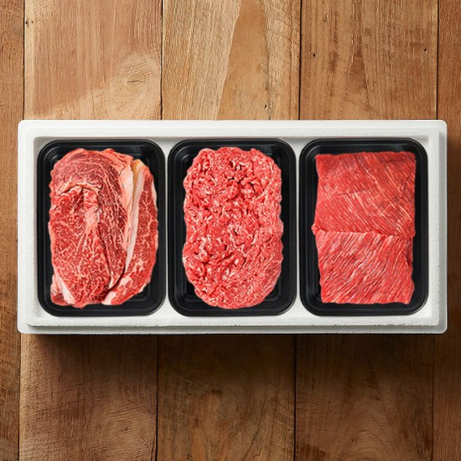 [횡성한우명가]일품 구이혼합 6호 (등심x2/불고기x2/국거리x2) / 1.62kg, 없음