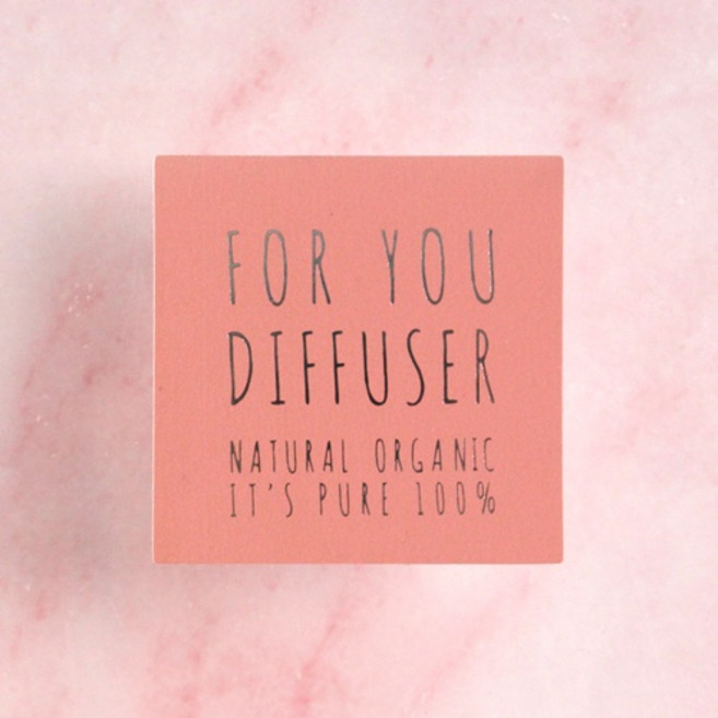 스티커 라벨 - 포유디퓨저 핑크은박 1장 8매입