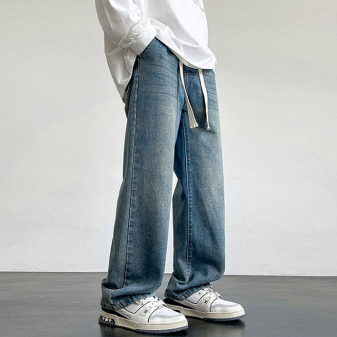 밴딩 일자 와이드 워싱 데님 팬츠 MJ1412