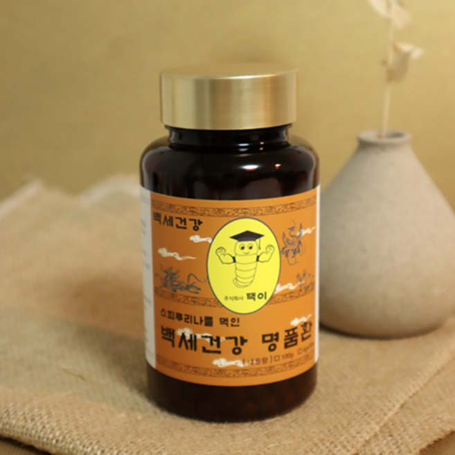 백세건강 명품소환 1병(100g)_ 에코바이오(택이네농장 6차산업인증 국내산 엄선 굼벵이), 100g, 1개