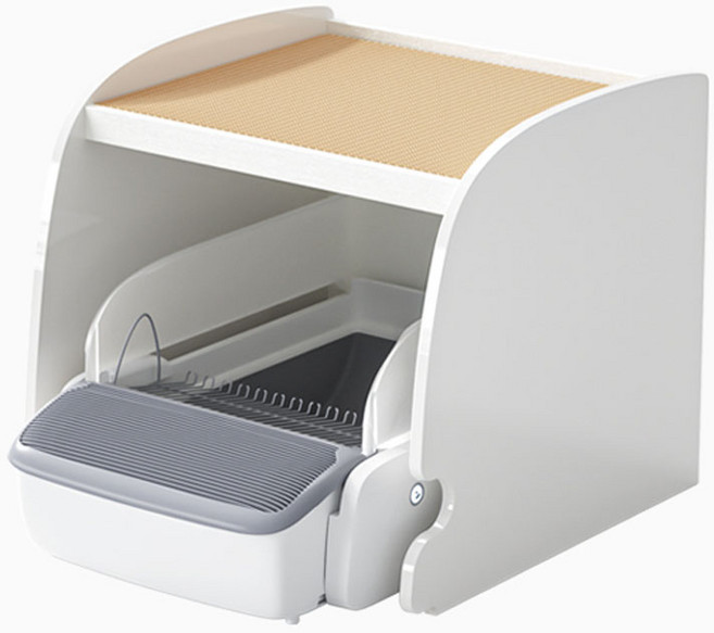 루파 스마트 고양이 자동 화장실 사막화방지 자동청소 항균 저소음, B.본품+사막화방지커버