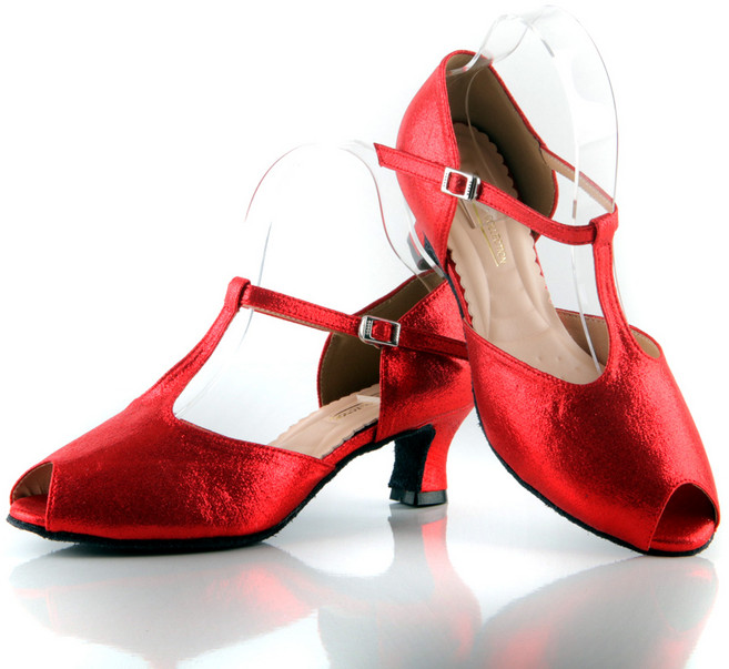 슈띠끄 고급 수제 여성 댄스화 SWD507 라인 라틴 살사 탱고 스윙 사교 스포츠 방송 모던 댄스슈즈 댄스구두 반짝이 레드 펄 소가죽 맞춤제작가능 5cm굽, 235