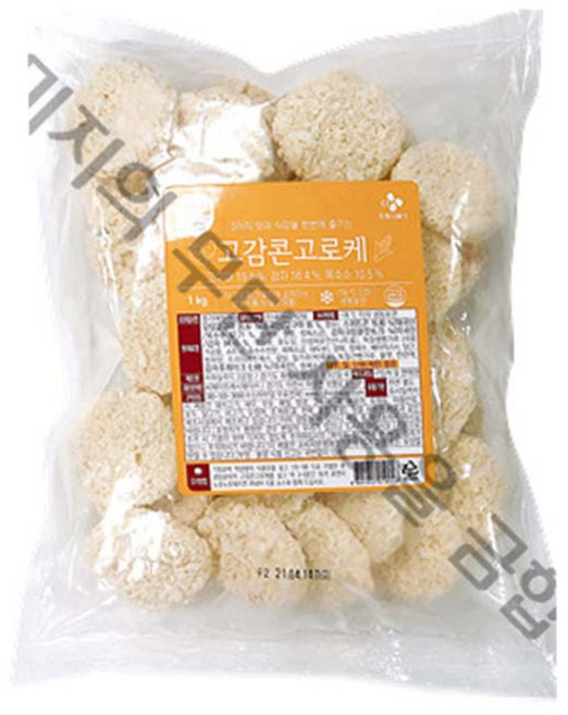이츠웰 고감콘 고로케(고구마 감자 옥수수), 1kg, 2개