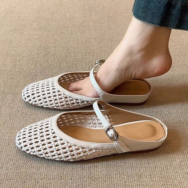 여성 메쉬 뮬 슬리퍼 여름 통기성 좋은 데일리 샌들