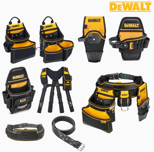 [디월트] DWST80912-8 가죽 툴벨트 (파우치 지지대), 1개, 파우치, 6번.건설건축용(S) DWST 83484-1