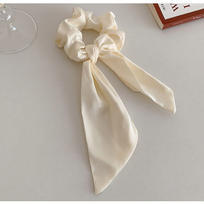 BEAGLE 法式緞面蝴蝶結髮圈 復古大腸圈