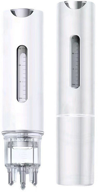 頭部滾珠按摩梳 上液器 生髮液導液 便攜式頭皮護理工具, 1個, 內附配件, 清雅白