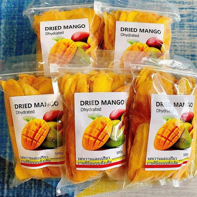 말린망고 쫀득한 반건조망고 슬라이스 태국 건과일 촉촉한 슬라이스 과일간식 세부, 1개, 말린 과일 100gx1봉
