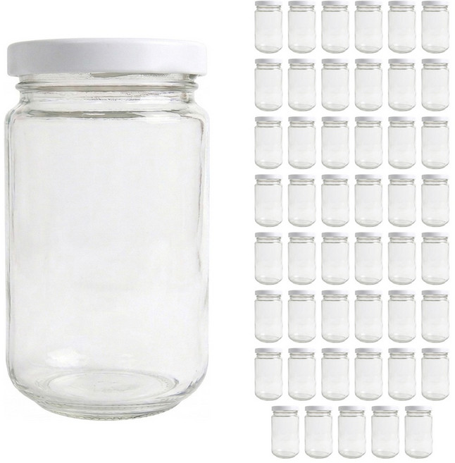 공병상회 HA250 유리병 + 58파이/러그캡 화이트 220ml, 48개