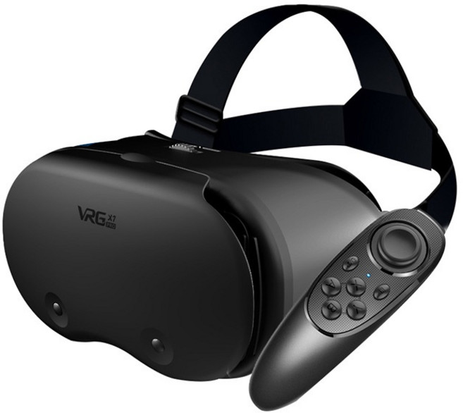 VRG Pro X7 VR眼鏡 頭盔 手機3D影院, 1個, X7, 附手把