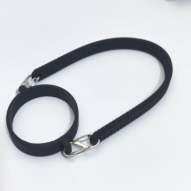 실리콘 텀블러 스트랩 휴대용 물병 캐리어 고리, 1개, 블랙