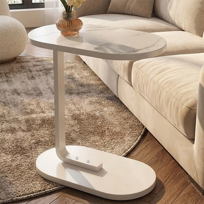 앞날창창 쇼파 침대 사이드 테이블, 화이트 대리석