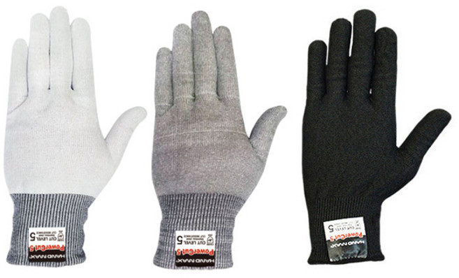 핸드맥스 파워컷V 베임방지 컷레벨5 회색 흰색 검정색 1켤레, 1개