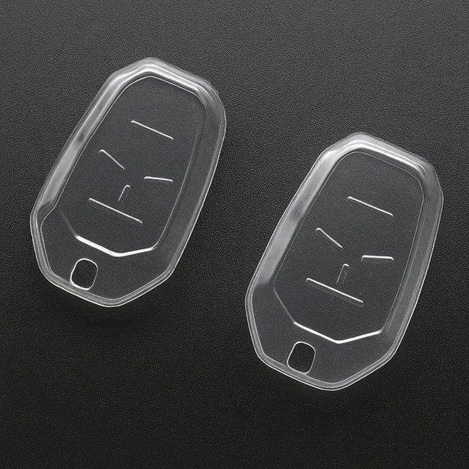 (1+1)라임리빙 쌍용 KGM 호환 차키케이스 자동차 키케이스 투명, KGM-02, 클리어 화이트+화이트