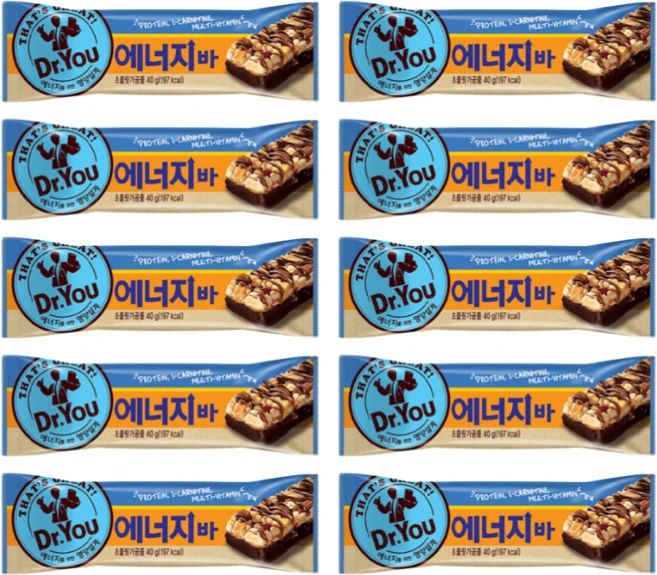오리온 닥터유 에너지바 40g x 10개 - 쿠팡