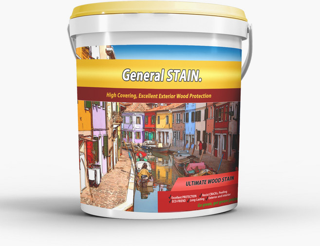 제너럴스테인 수성 목재용 우드스테인 외부용 목재 보호 페인트, 1개, 16L, 엔틱 자단