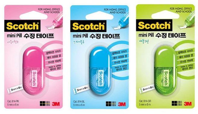 아트박스/쓰리엠 3M 스카치 수정테이프 미니필 [00031771], 1, 러블리핑크