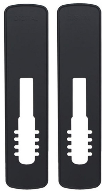 에코픽 도어락 푸쉬풀 통합 보강판 블랙, 2개