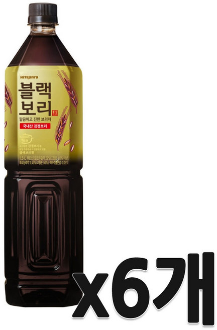 하이트진로 블랙보리 음료, 1.5L, 6개