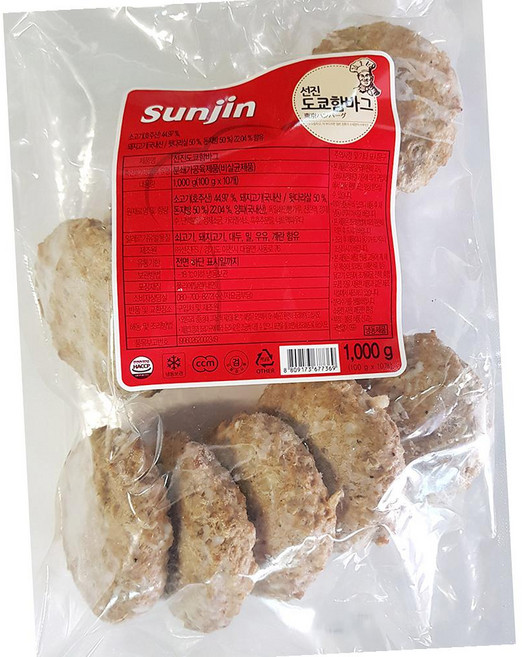 선진 도쿄 함바그 100g 10입 5개 냉동함박스테이크, 1개