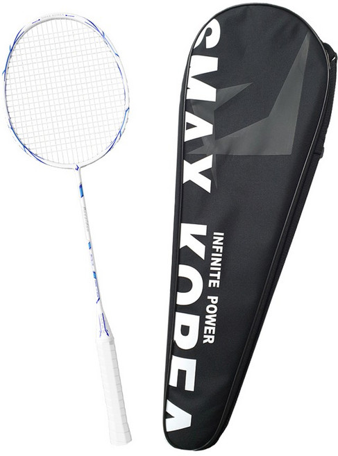 스맥스코리아 풀카본 초경량 배드민턴 라켓 3u 4u 5u 6u 7U 초급자부터 상급자용, 1개, 포세이돈
