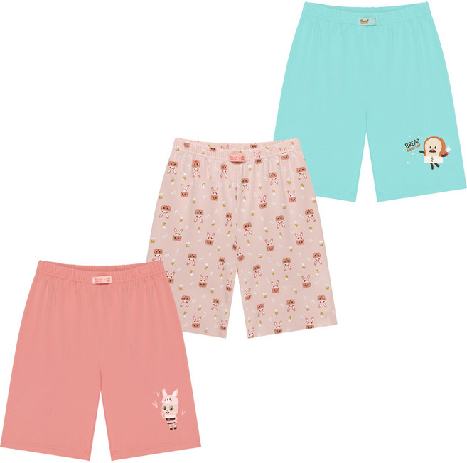 MR키즈 브레드 아동 5부바지 3매세트 쿨바지 실내복