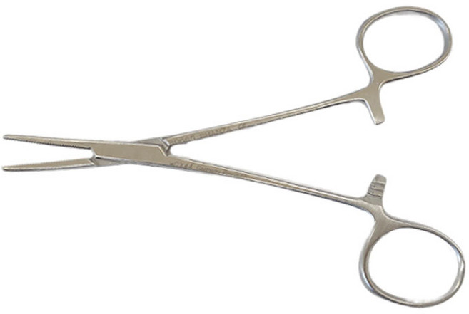 의료용 겸자 모스키토 12.5cm 일반형, 1개, 곡타입 80665