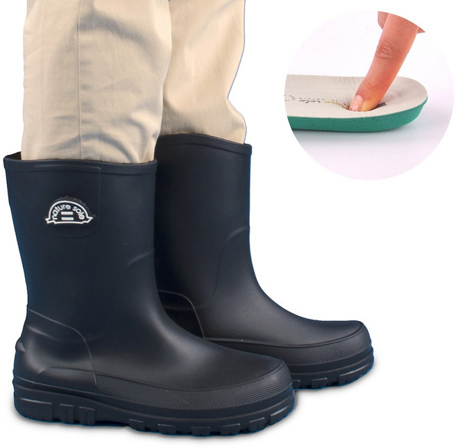 네이쳐솔 nature sole 캠프워크 레인부츠 다용도 고무장화 방한 털장화