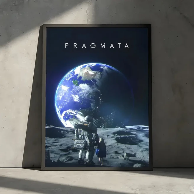 비디오 게임 p-Pragmata 포스터 장식 벽 아트 스티커 홈 거실 복도 장식을위한 벽화 사진 인쇄, 05 50X70cmNoframe, 06 Black7